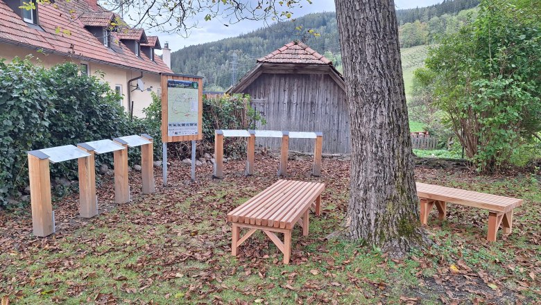 Wanderplatzl im Garten des Wittgensteinhauses